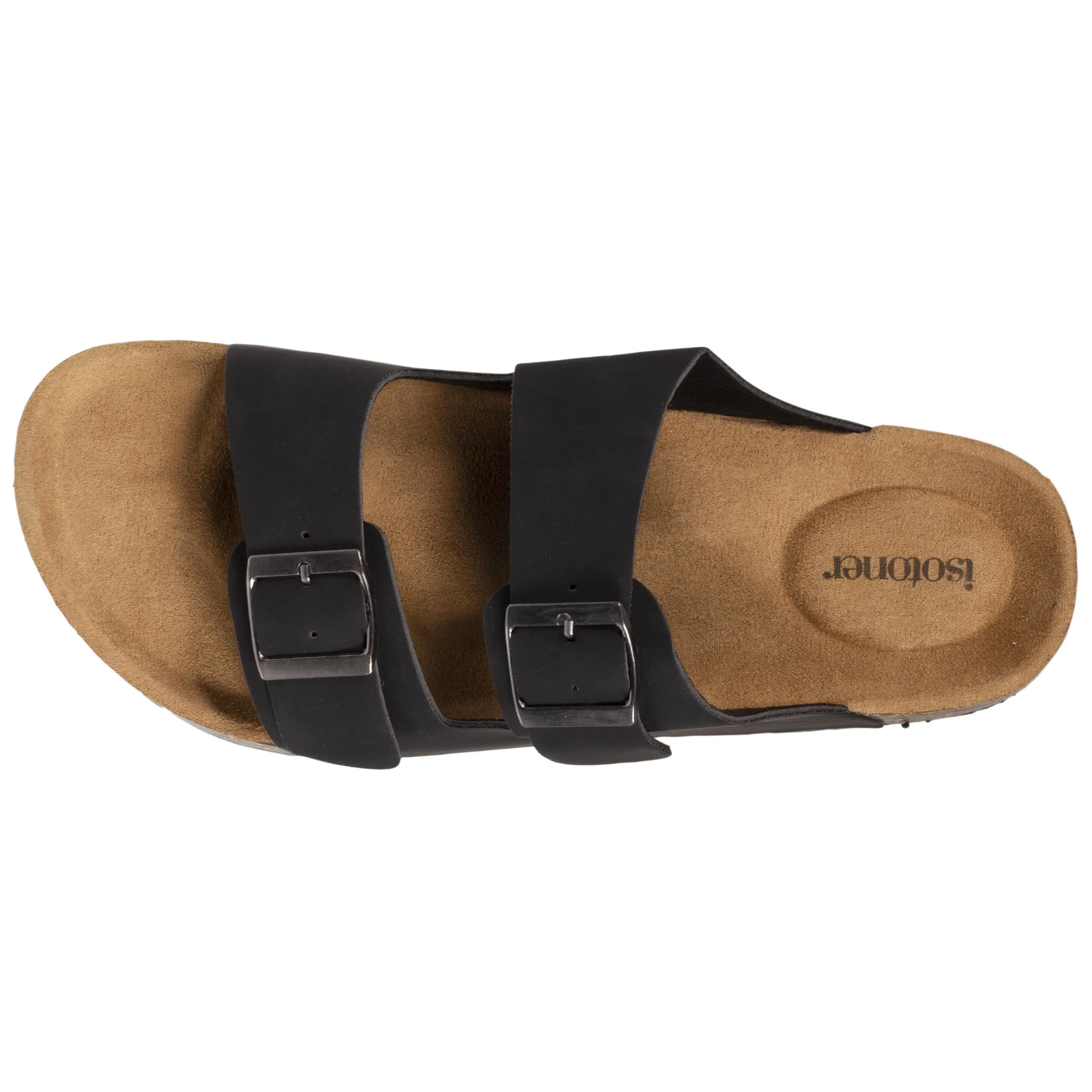 Mules sandales Homme confort double boucle Noir