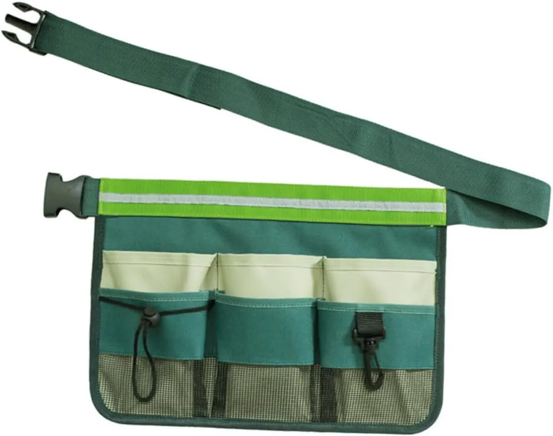 Multifunctional Tool Carrying Pouch Durable Waist Tool Bag with Reflective Stripe for Gardeners Electricians and Craftsmen Compact and Lightweight Design for Easy Access