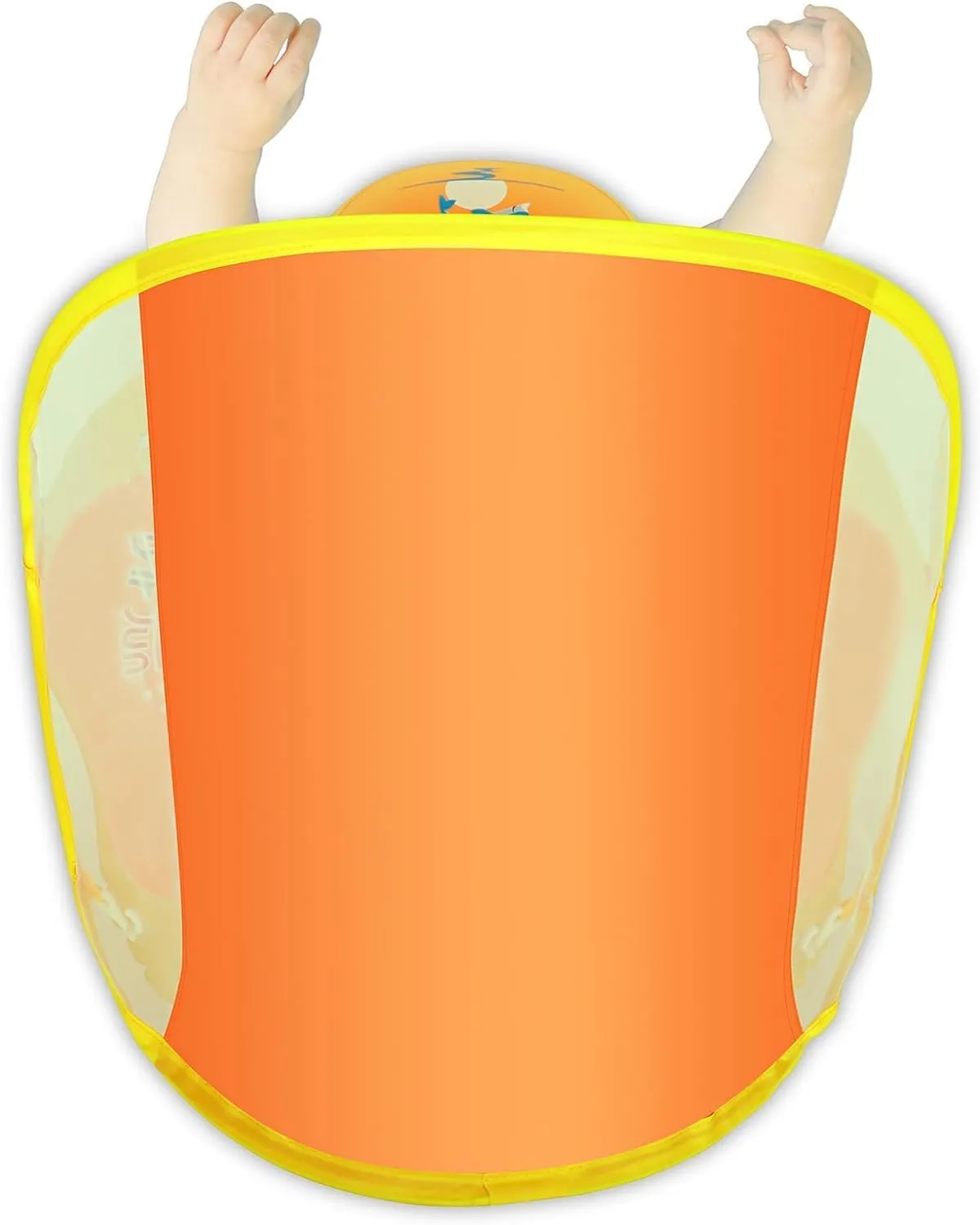 Myir JUN Baby Float with Canopy, Inflatable Baby Pool Float Toddler Float Children Float for Pool Swim Trainer Toddler Swim Float (Orange, S,Float with Canopy)