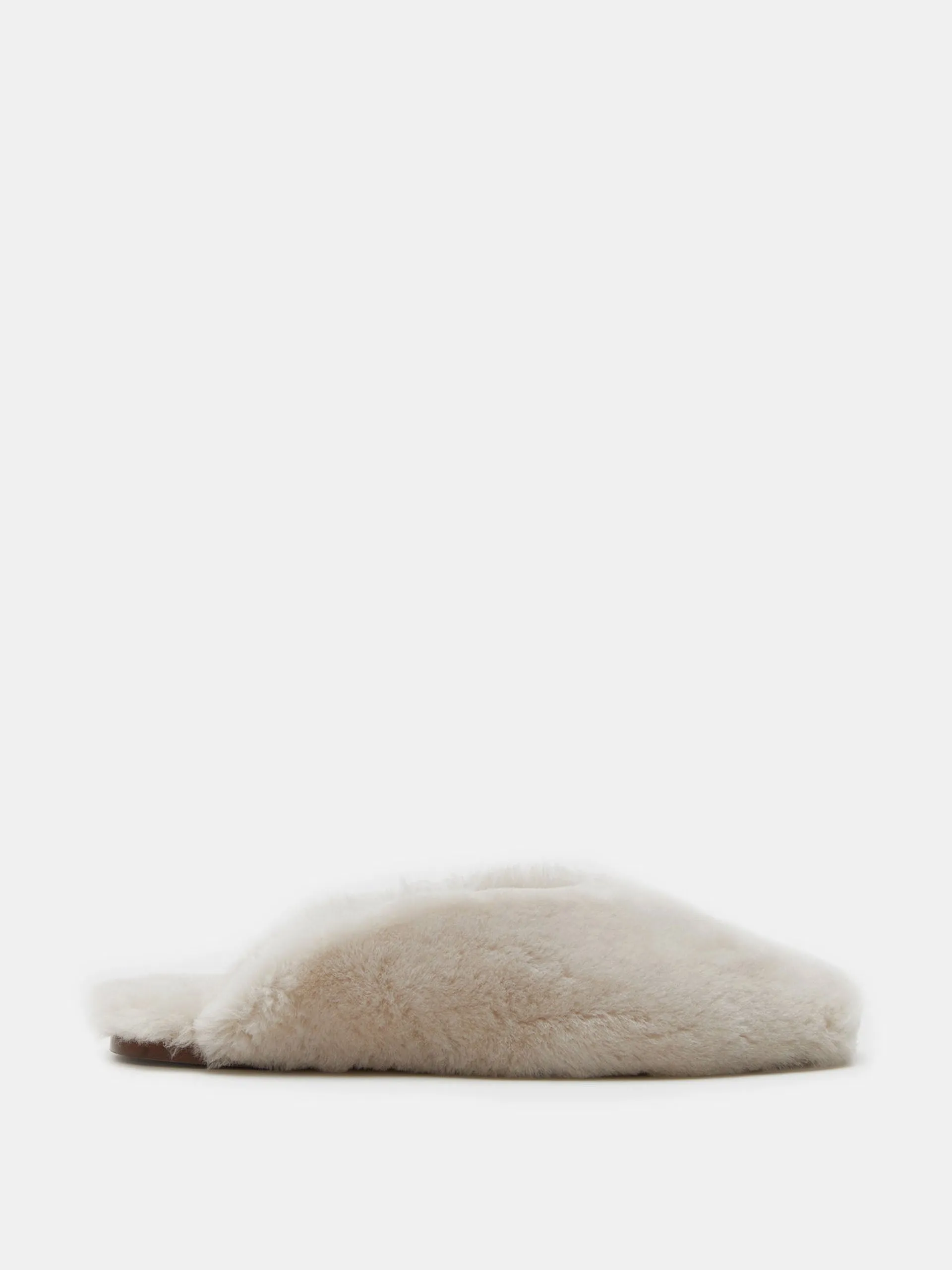 Natural shearling Regency mules
