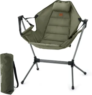 Naturehike YL11 Hammock Camping Chair, Stargaze Swinging Recliner Chair with Headrest & Carry Bag, Supports 330lbs, Portable Folding Rocking Chair for Camping Picnic Hiking Backyard