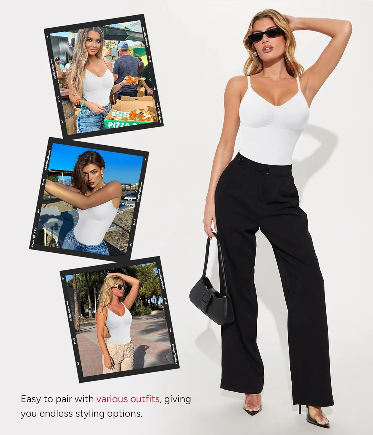 Nebility Shapewear for Women Tummy Control Shapewear Bodysuits Seamless Body Shaper Waist Trainer Snatched Body Suit