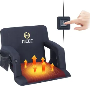 Nice C Stadium Seats, Floor Chair, Bleacher Chairs, 5 Reclining Positions Waterproof Cushion, Ultralight, Foldable, Extra Thick Padding, with Shoulder Straps & Net Pockets