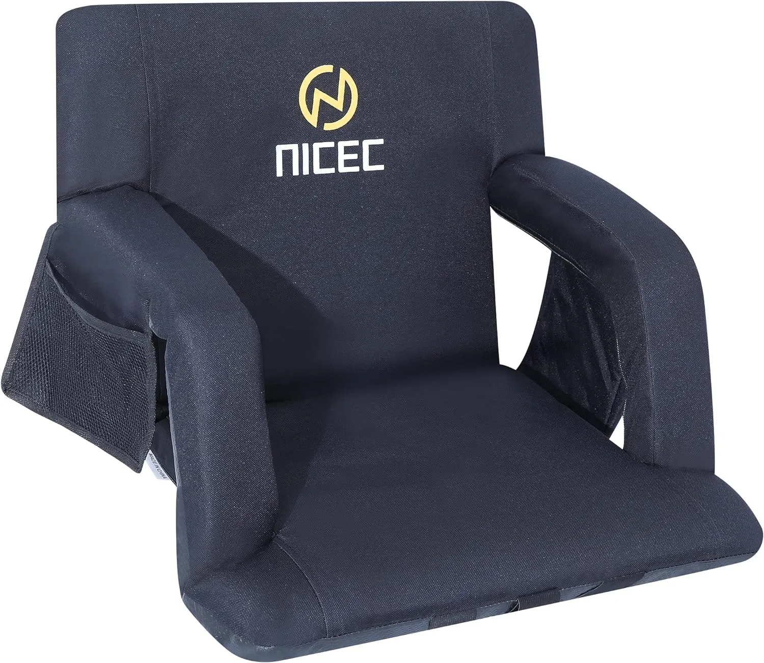 Nice C Stadium Seats, Floor Chair, Bleacher Chairs, 5 Reclining Positions Waterproof Cushion, Ultralight, Foldable, Extra Thick Padding, with Shoulder Straps & Net Pockets