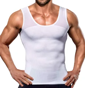 NonEcho Men Shapewear Compression Shirts Undershirts Slimming Body Shaper Waist Trainer Tank Top Vest with Zipper
