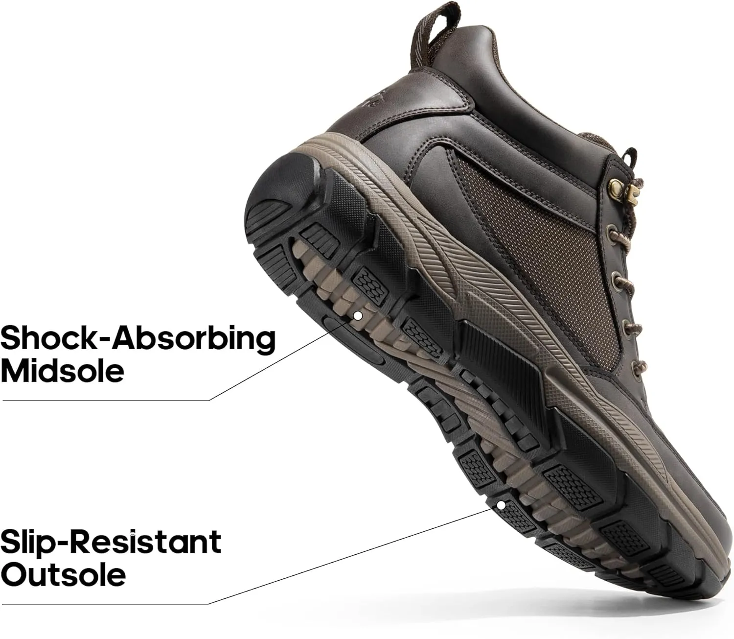 NORTIV 8 Men's Hiking Boots Lightweight Fashion Casual Chukka Ankle Boots Elevation