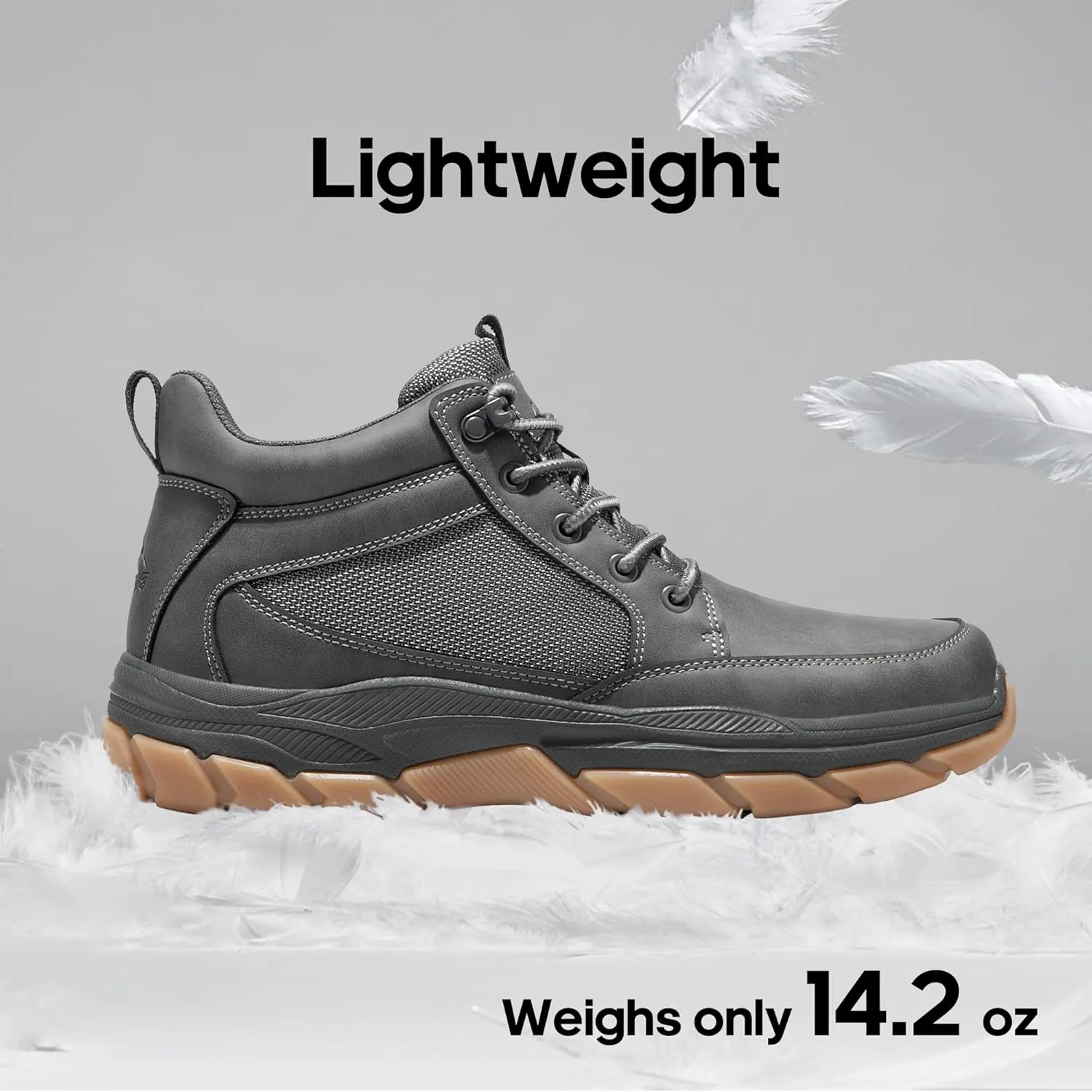 NORTIV 8 Men's Hiking Boots Lightweight Fashion Casual Chukka Ankle Boots Elevation