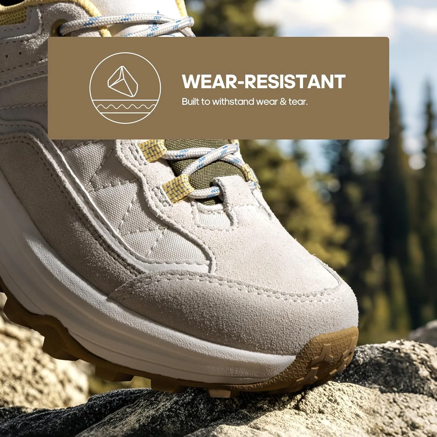 NORTIV 8 Women's Waterproof Hiking Shoes with Arch Support Outdoors Leather Walking Trekking Camping Tennis Workout Cross Training Sneakers Wicklow
