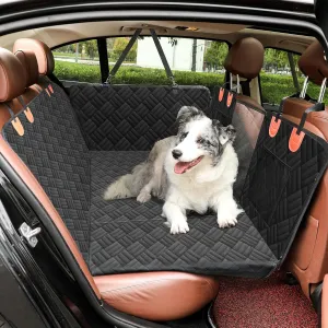 NOYAL Extendable Dog Seat Cover with Durable Hard Bottom & Hammock - Adjustable Pet Seat for Cars & Trucks - Fits Most Vehicles- Waterproof Design
