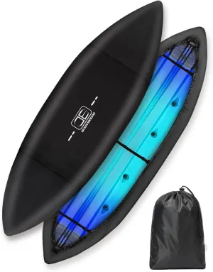 OCEANBROAD 300D/420D/600D Kayak Cover, Water-Resistant UV-Resistant Kayak Canoe Fishing Boat Dust Covers for Indoor and Outdoor Storage, Suitable for 12.3-13.5ft Kayak, 300D Black