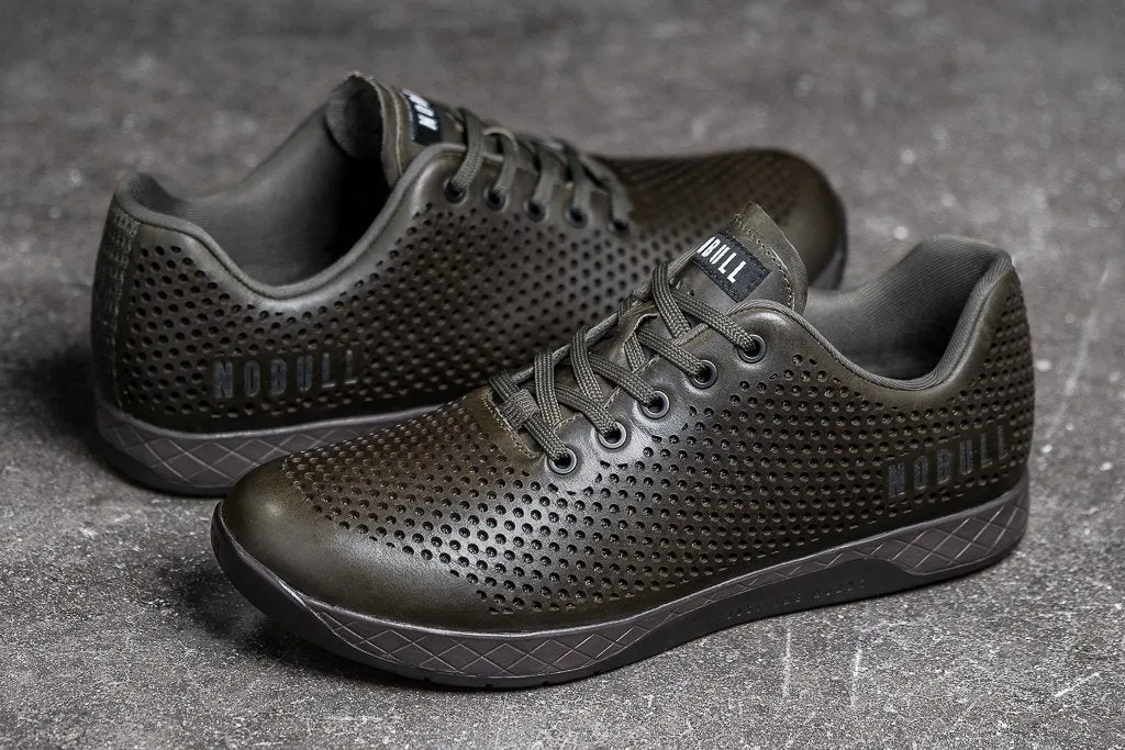 OLIVE LEATHER TRAINER (WOMEN'S)