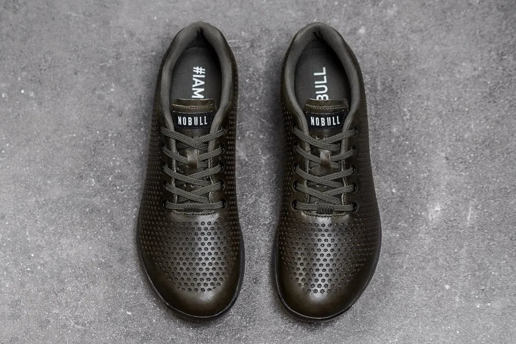 OLIVE LEATHER TRAINER (WOMEN'S)