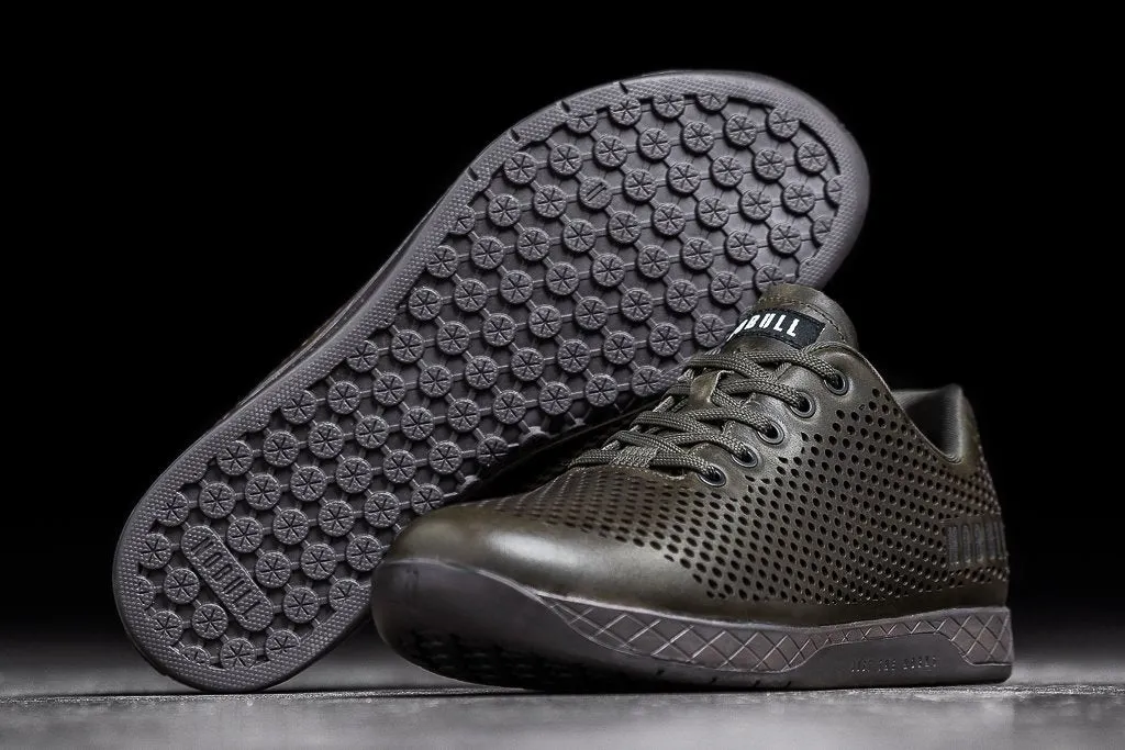 OLIVE LEATHER TRAINER (WOMEN'S)