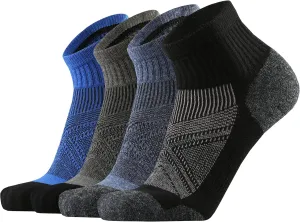 ONKE Merino Wool Low Cut Quarter Socks for Men Outdoor Trail Running Hiking Hiker All Season with Moisture Wicking Control