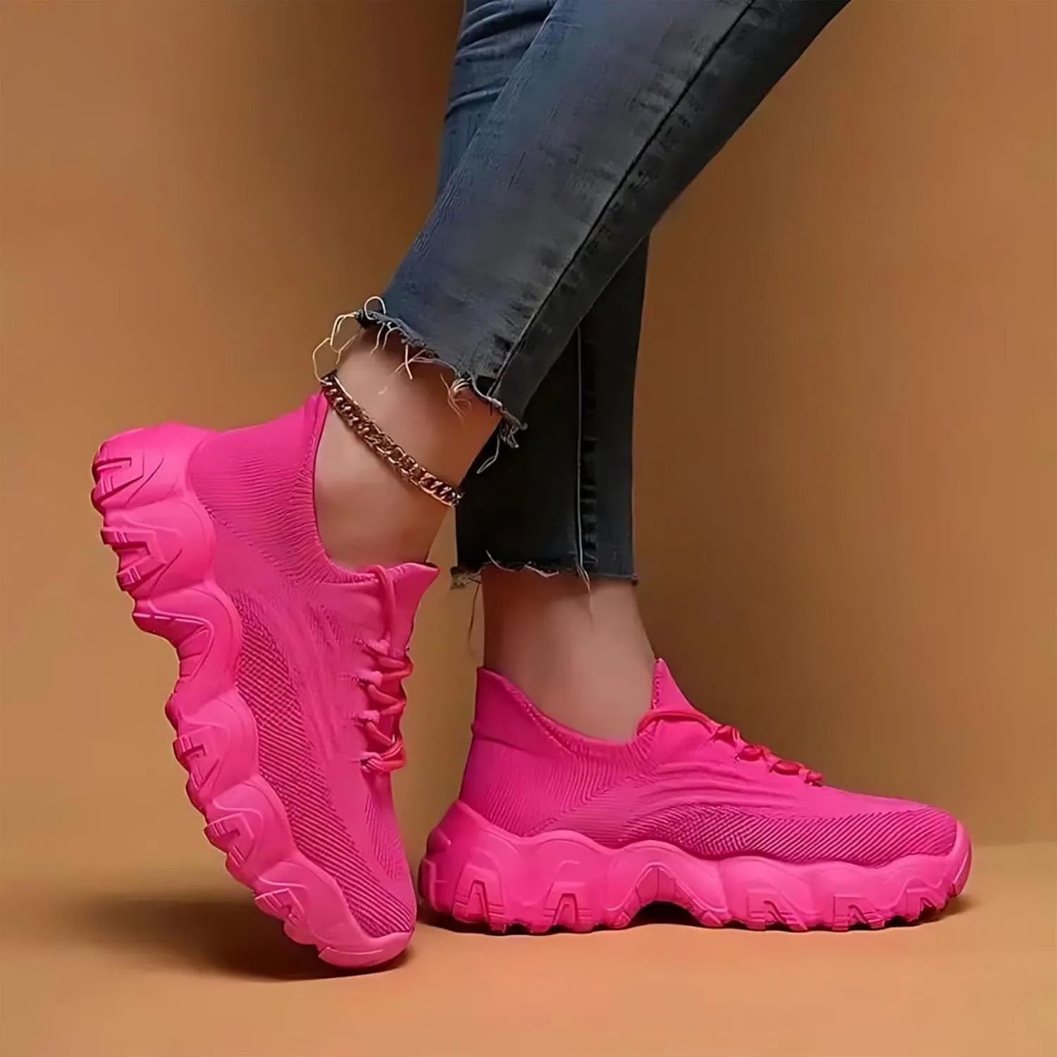 Ortho Pro Shoes for Women, Womens Slip-ins Running Shoes, Comfortable Ankle Socks Non Slip Walking Sneakers