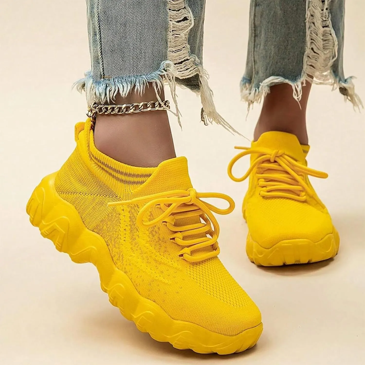 Ortho Pro Shoes for Women, Womens Slip-ins Running Shoes, Comfortable Ankle Socks Non Slip Walking Sneakers