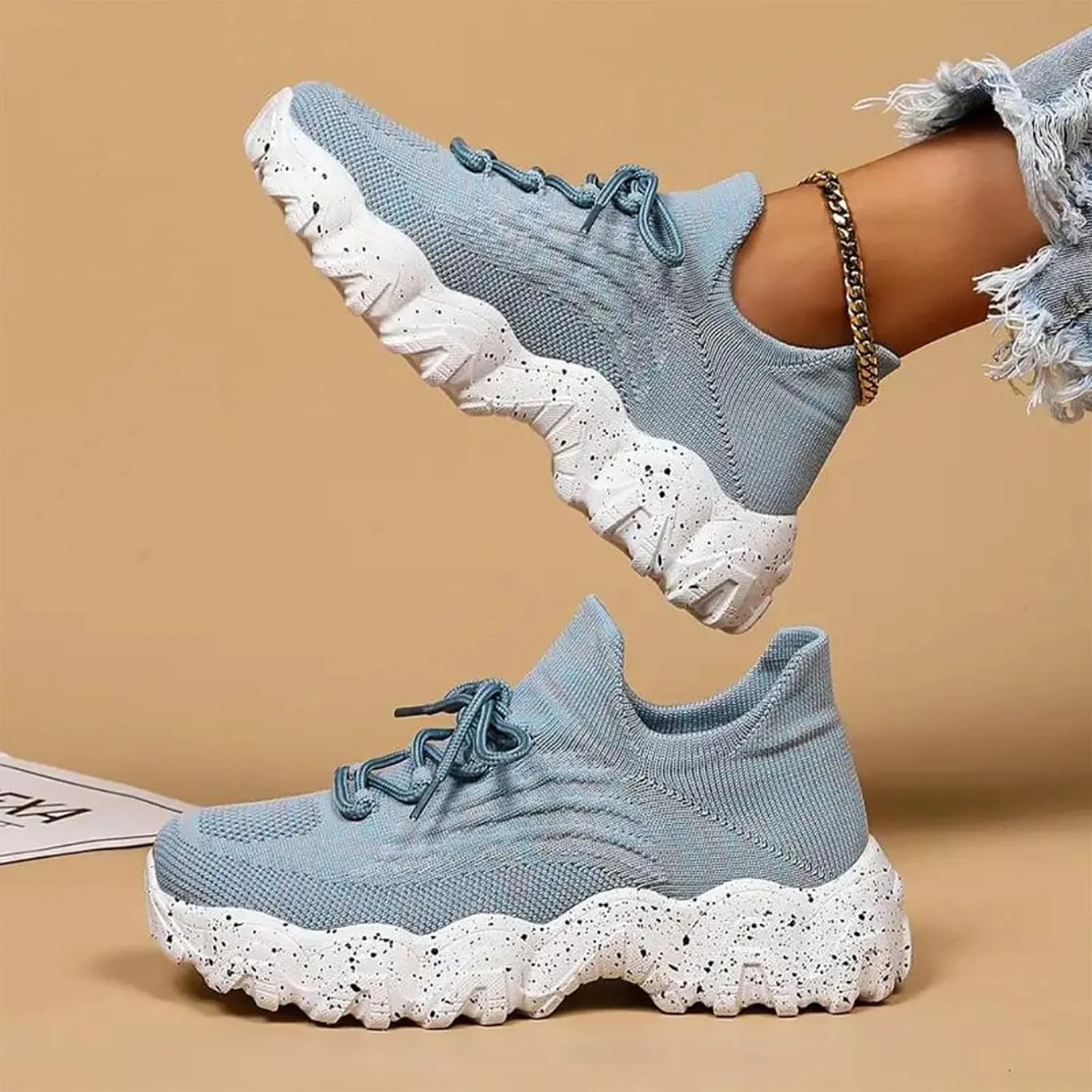 Ortho Pro Shoes for Women, Womens Slip-ins Running Shoes, Comfortable Ankle Socks Non Slip Walking Sneakers