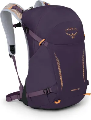 Osprey Hikelite 26L Unisex Hiking Backpack, Purple Ink/Purple Dusk/Cheddar Orange