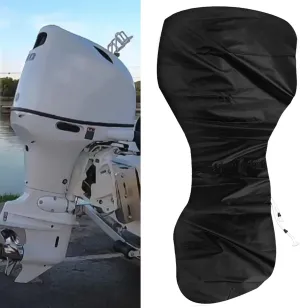 Outboard Motor Cover, 100-150 HP Boat Motor Cover, Mercury Outboard Engine Cover Waterproof, Heavy Duty 420D Oxford Fabric Extra PVC Coating Boat Engine Cover Winter