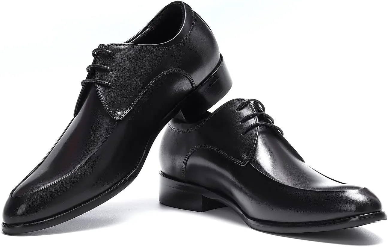 Oxfords Mens Dress Shoes Formal Business Genuine Leather Derby Fashion Casual Tuxedo Wedding Prom Comfortable Walking Shoes for Men
