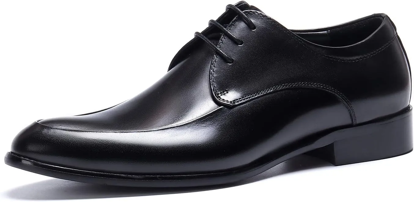 Oxfords Mens Dress Shoes Formal Business Genuine Leather Derby Fashion Casual Tuxedo Wedding Prom Comfortable Walking Shoes for Men