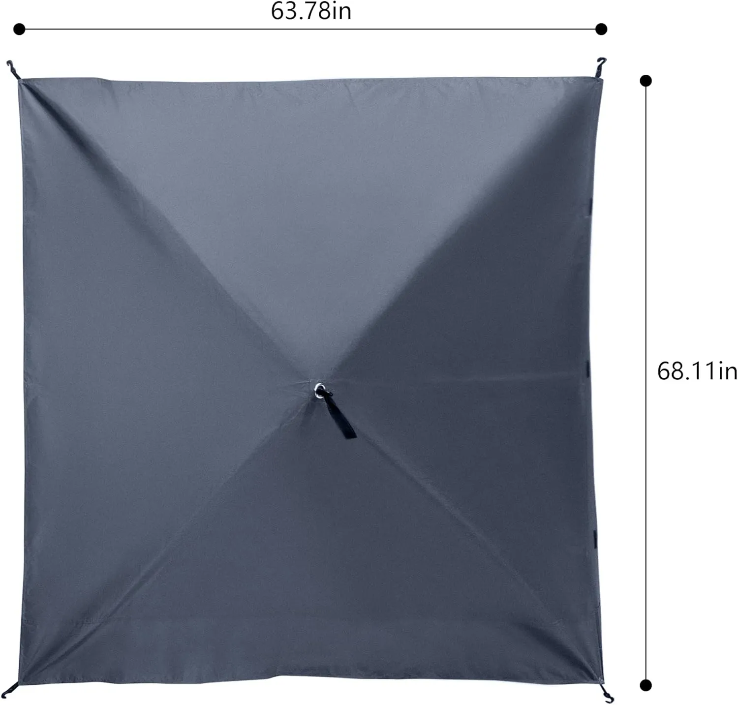PAMAPIC Wind Screen Panel, Weatherproof, UV Proof and Waterproof Screen Tent Wind Panels (3 Pack) - Gray