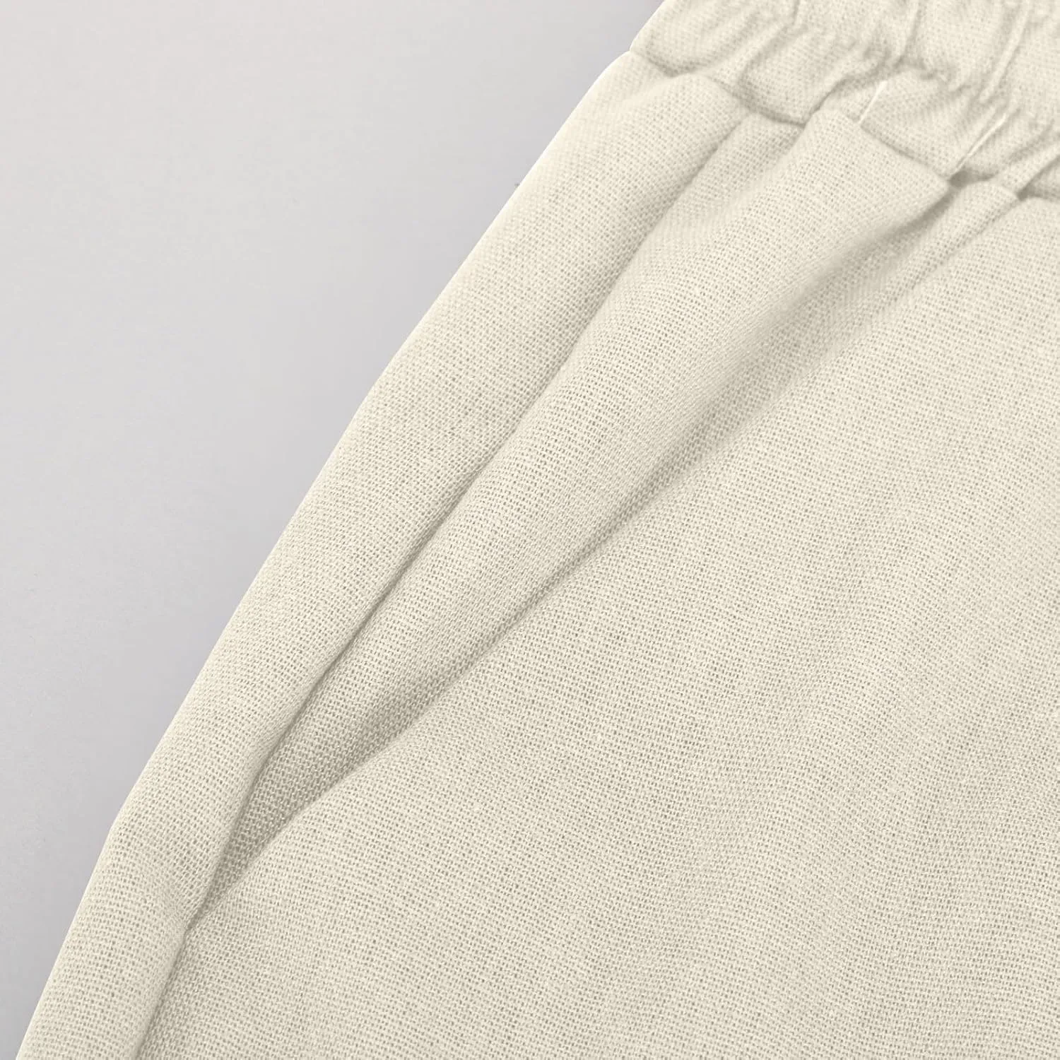Pants for Women Workout Athletic High Waist Drawstring Palazzo Pants Casual Loose Side Slit Long Lounge Pants with Pockets
