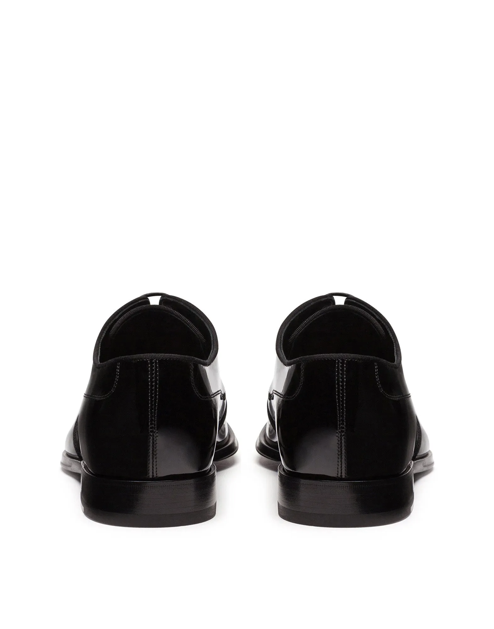 Patent leather derby shoes