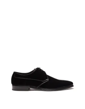 Patent leather derby shoes