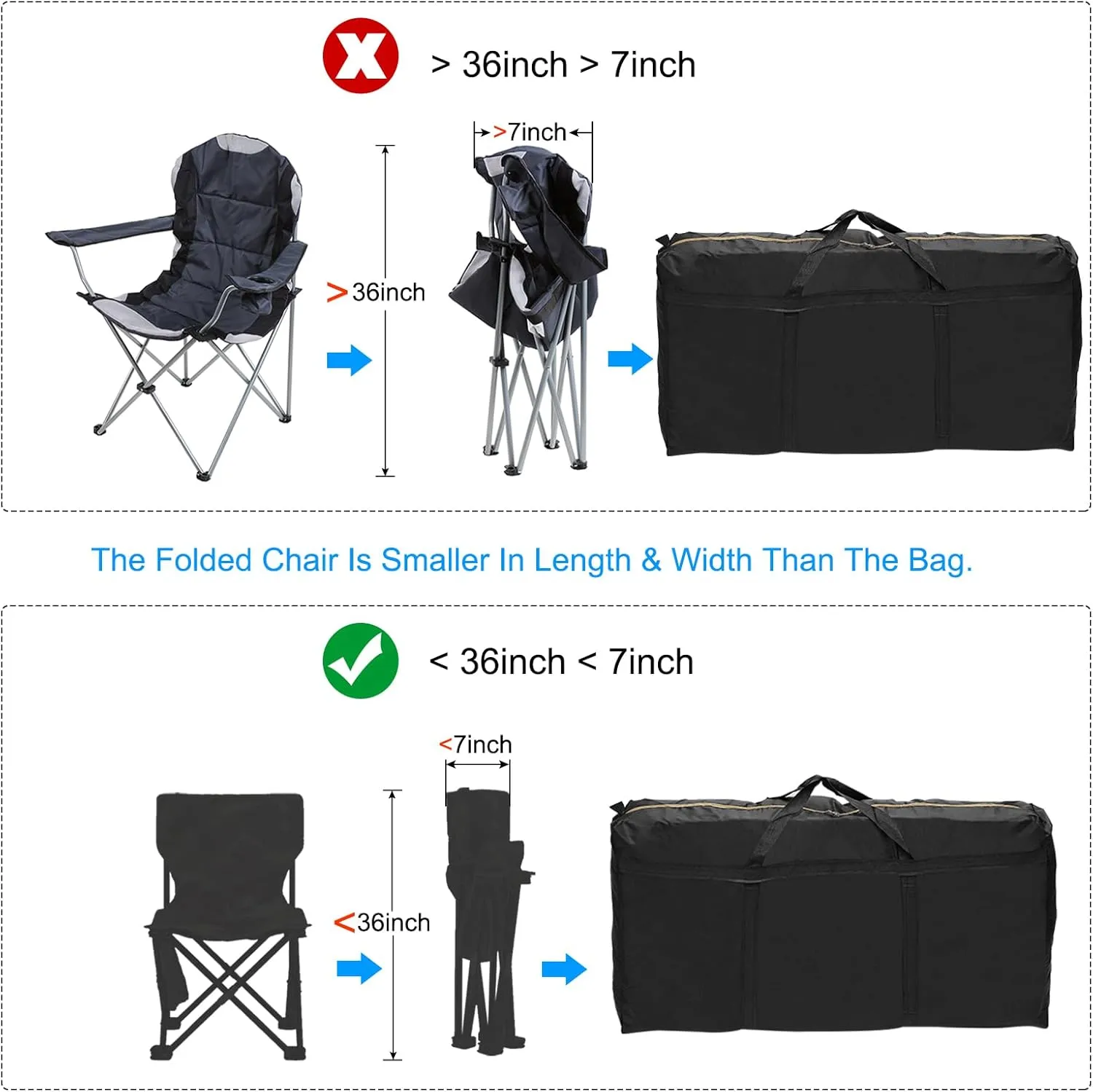 PATIKIL 35" Extra Large Moving Bag for Travel, 2 Pack 210D Oxford Waterproof Storage Bag with Double Zippers Duffle Bag for Storage Packing Home Traveling Camping, Black (35"x9.8"x19")