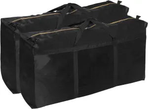 PATIKIL 35" Extra Large Moving Bag for Travel, 2 Pack 210D Oxford Waterproof Storage Bag with Double Zippers Duffle Bag for Storage Packing Home Traveling Camping, Black (35"x9.8"x19")