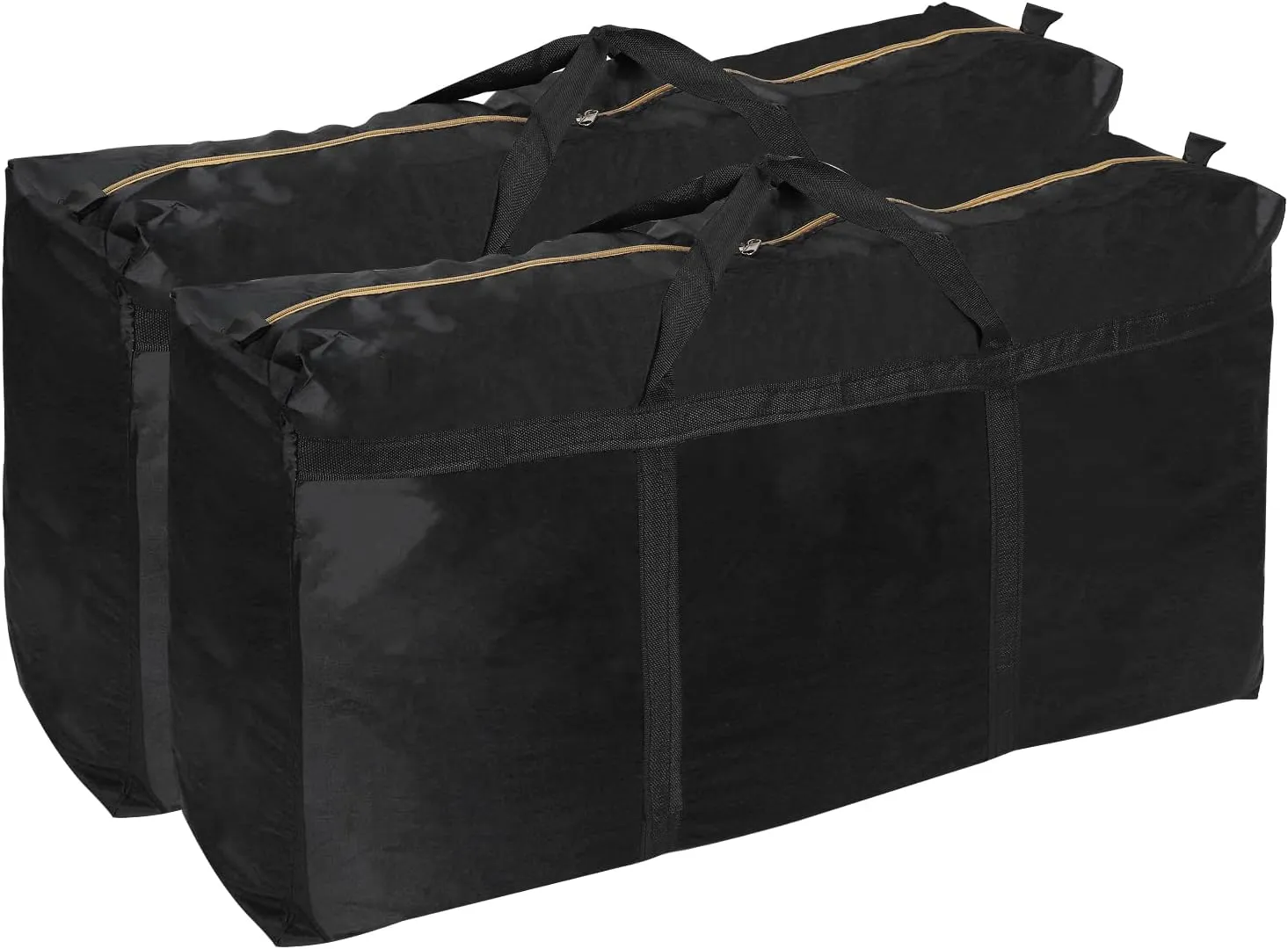 PATIKIL 35" Extra Large Moving Bag for Travel, 2 Pack 210D Oxford Waterproof Storage Bag with Double Zippers Duffle Bag for Storage Packing Home Traveling Camping, Black (35"x9.8"x19")