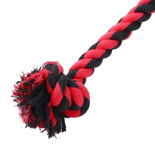 Paws and Claws - Footy Oxford Rope Tugger 75X25X20cm - 2PK
