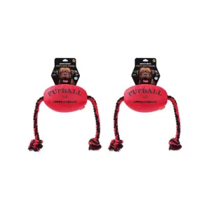 Paws and Claws - Footy Oxford Rope Tugger 75X25X20cm - 2PK