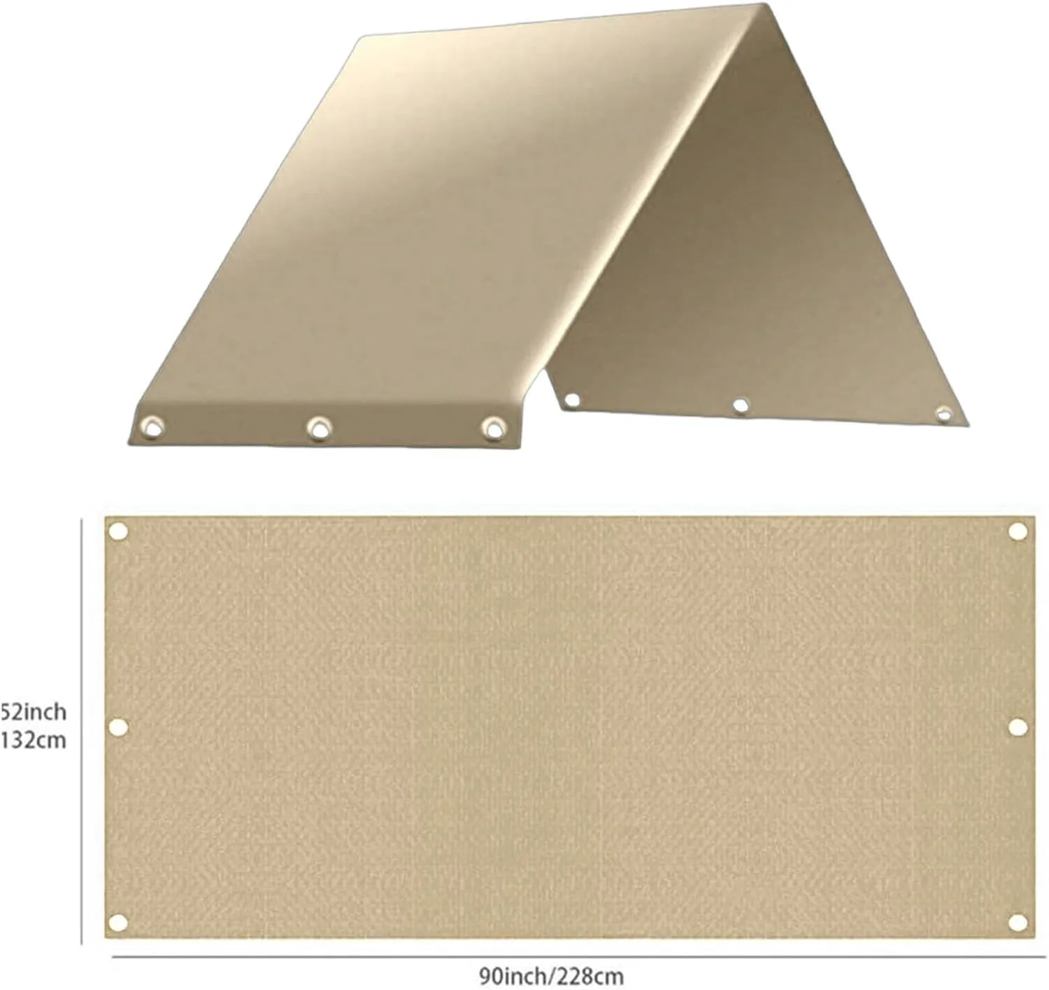 Playground Tarp Canopy Replacement, Outdoor Swing Covers Waterproof,Rainproof Waterproof UV Protection Awning for Playset (Beige)
