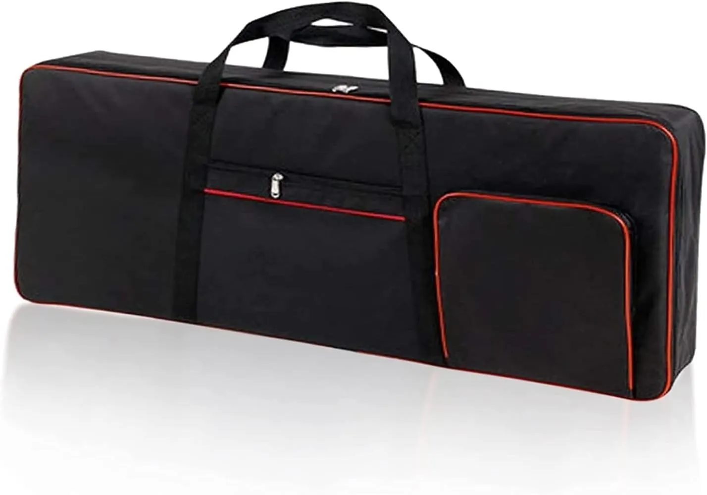 Portable 61 Key Keyboard Gig Bags, Key Keyboard Piano Case 600D Oxford Clothes with10mm Cotton Case Gig Bag, Electric Piano Keyboard Case 40.1"x15.7"x4.7" Black Red