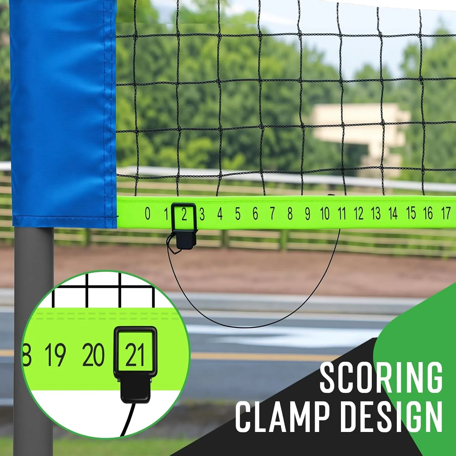 Portable Badminton Net with 4 Badminton Rackets, Durable Badminton Net Set for Driveway Backyard, Stable Game Net System with Carring Bag