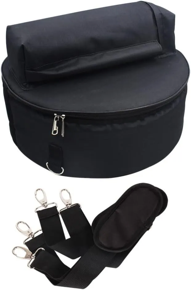Portable Oxford Cloth Snare Drum Bag, Black Drum Case with Shoulder Straps for Gigs, Marching Band, and Storage