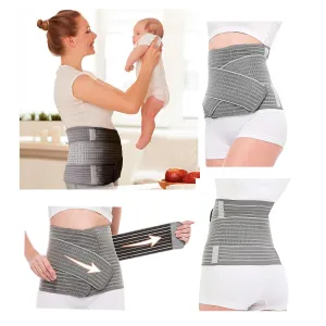 Postpartum Belly Binder, C Section Recover Must Have Postpartum Essentials for Women Back Support and Waist Trainer L/XL