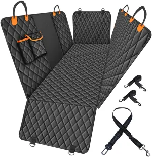 Premium Dog Car Seat Cover for Back Seat – Heavy-Duty Hammock Style with Seat Belt, Waterproof, Anti-Slip, Scratch-Resistant, Durable Pet Protector for SUV Truck, Easy to Clean, Universal Fit