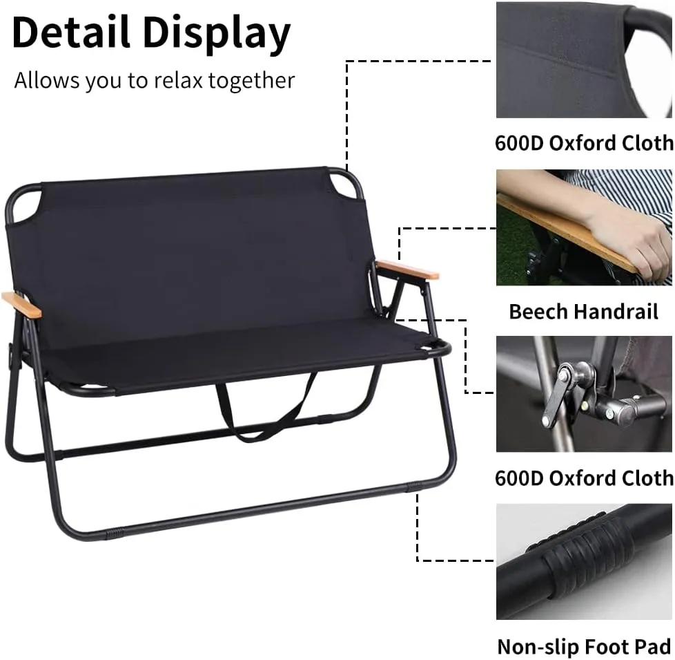 ptlsy Camping Chair with Adjustable Shade Canopy, Portable Folding Chair for Adults, Heavy Duty Outdoor Sports, Beach, Camping, Fishing - Phone & Cup Holder, Cooler Bag, Supports 330LBS