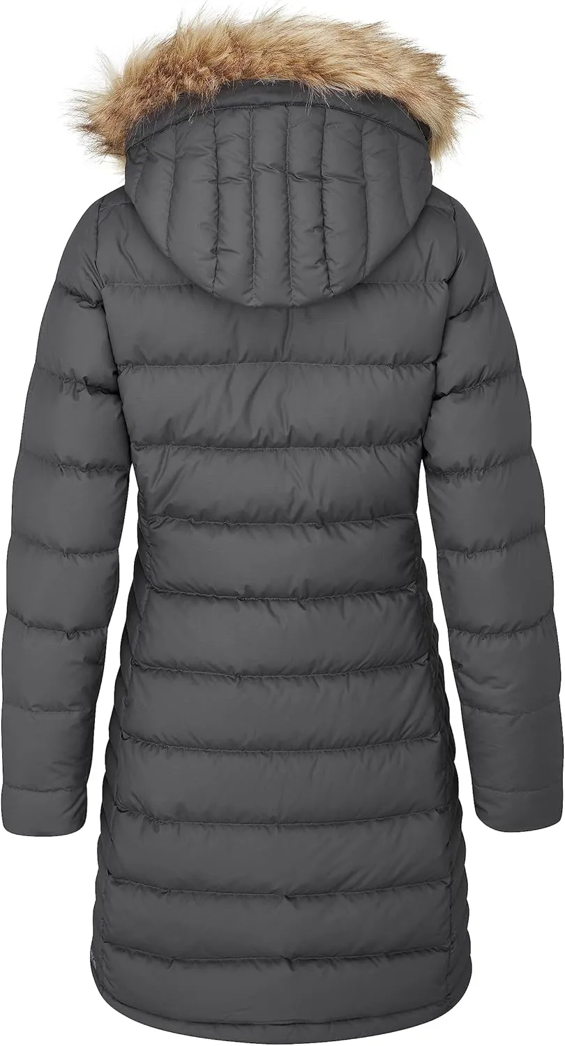 Rab Women's Deep Cover 700-Fill Long Down Parka Winter Coat for Hiking and Apres-Ski