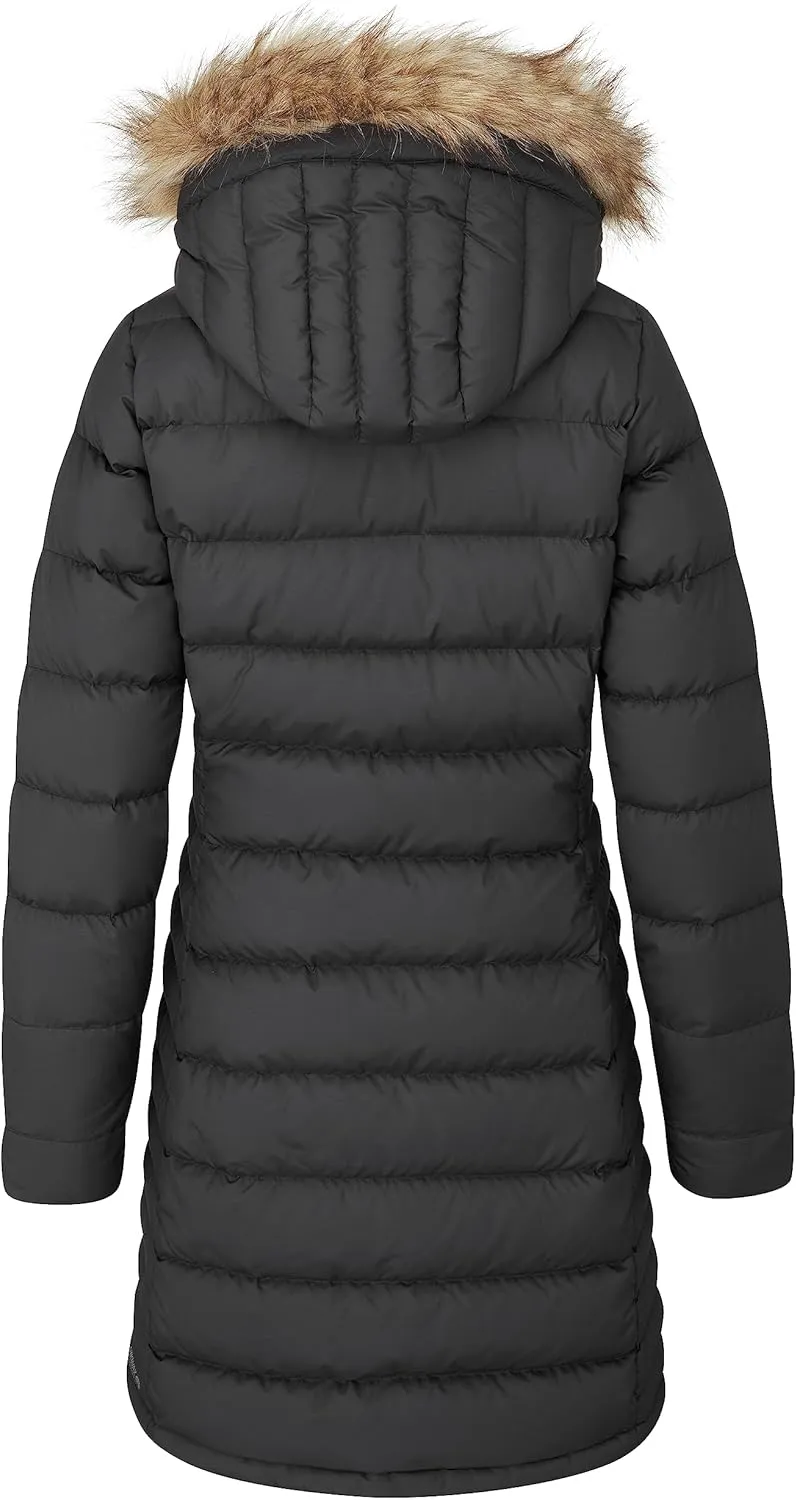 Rab Women's Deep Cover 700-Fill Long Down Parka Winter Coat for Hiking and Apres-Ski