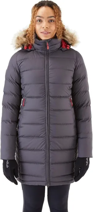 Rab Women's Deep Cover 700-Fill Long Down Parka Winter Coat for Hiking and Apres-Ski