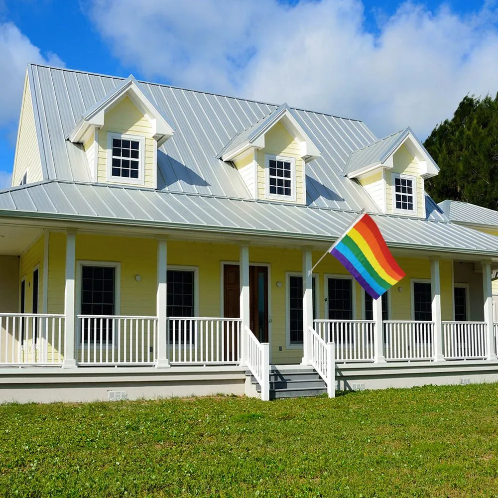 Rainbow Embroidered Flag 3x5ft