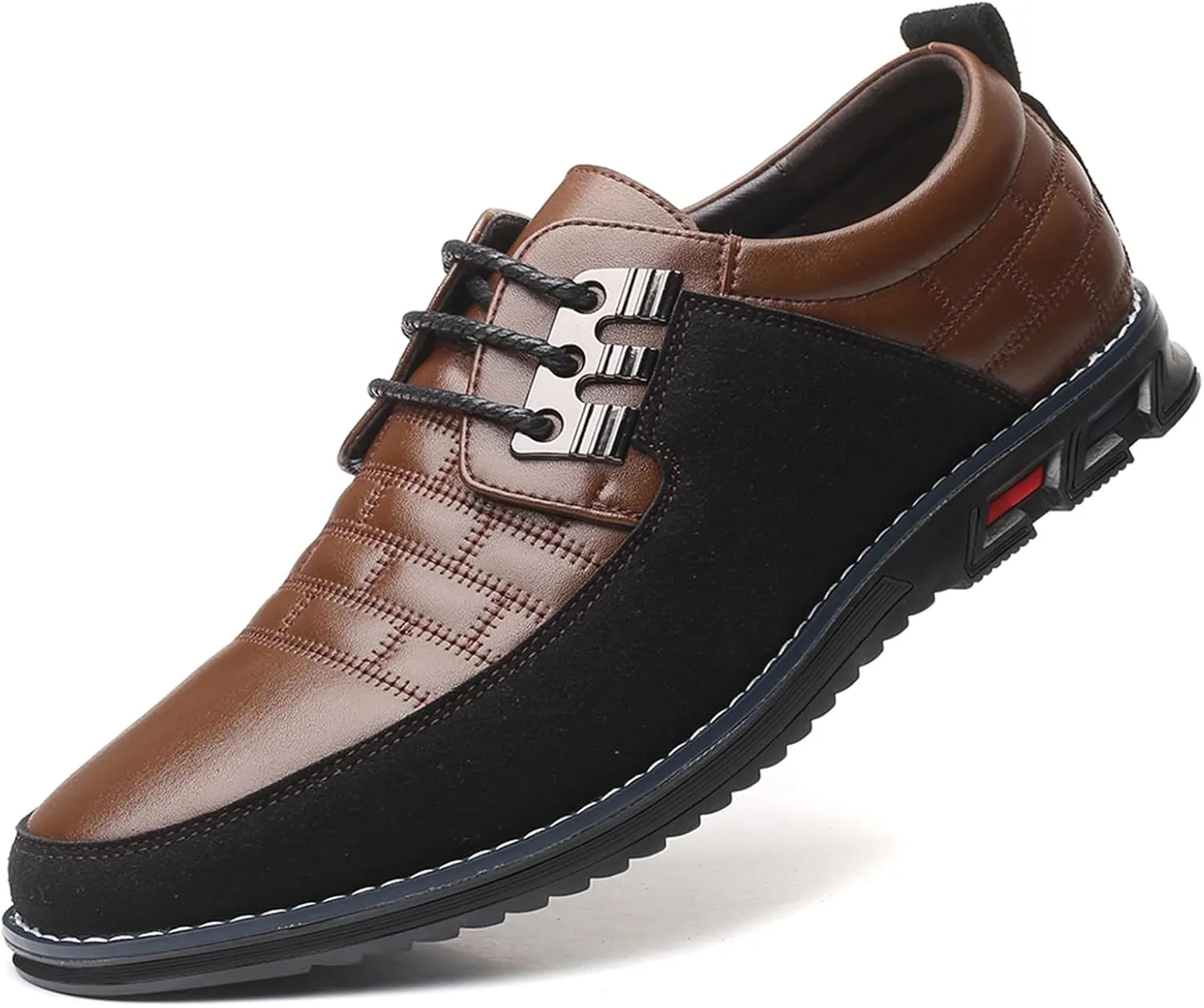 Recyphi Men’s Oxford Derby Orthopedic Leather Shoes Casual Dress Sneakers Formal Business Loafers Comfortable Walking Driving Shoes