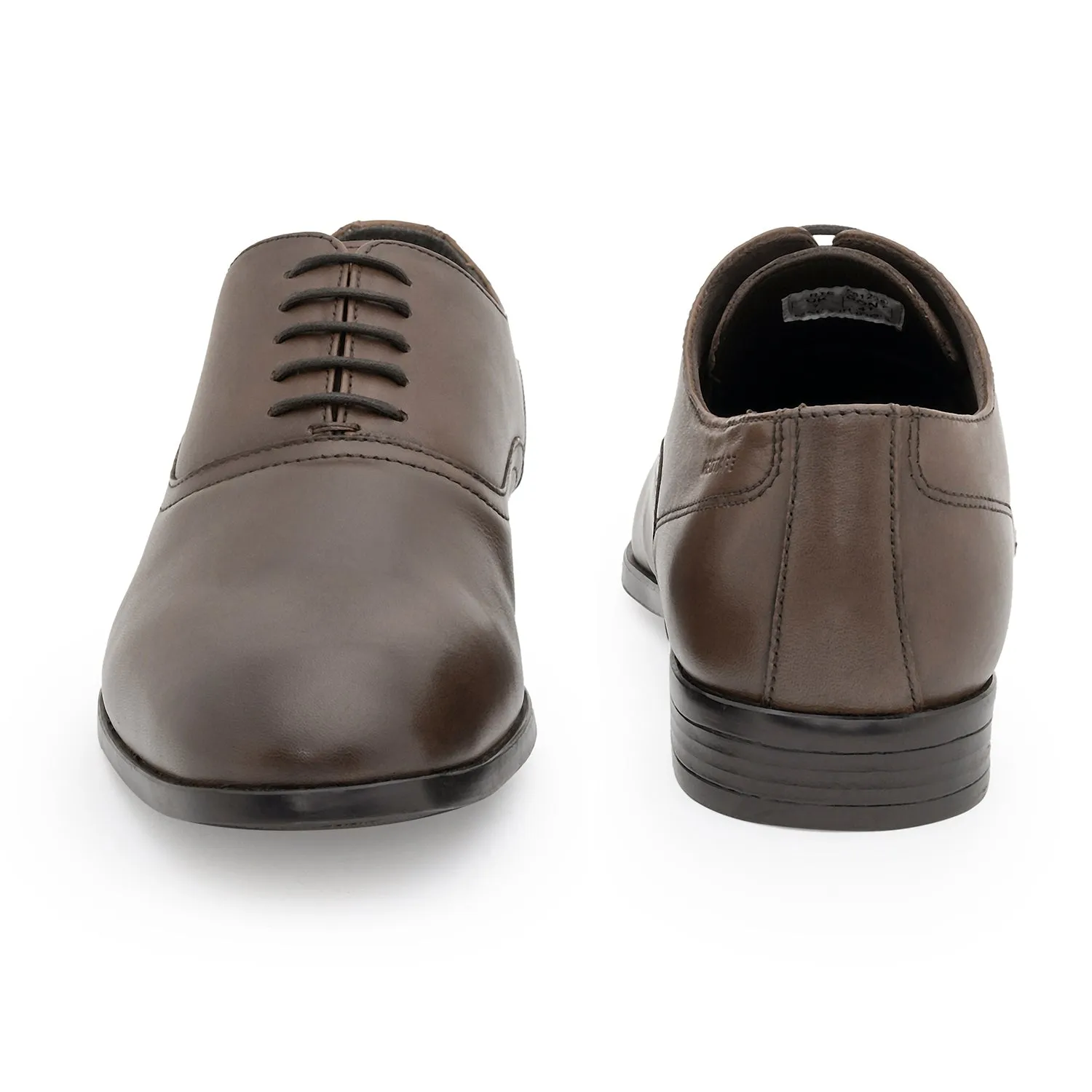 Red Tape Formal Oxford Shoes for Men |Refined Round-Toe Shaped Real Leather Shoes with Low-cut Pattern