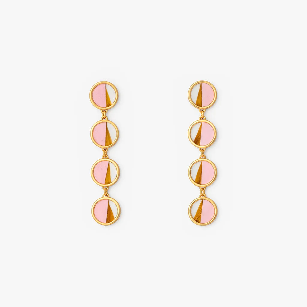 Reins Multi-Bezel Drop Earring