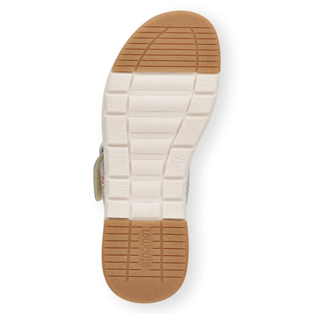 REMONTE - D9550-90 DOUBLE STRAP FASHION MULE - WHITE MULTI