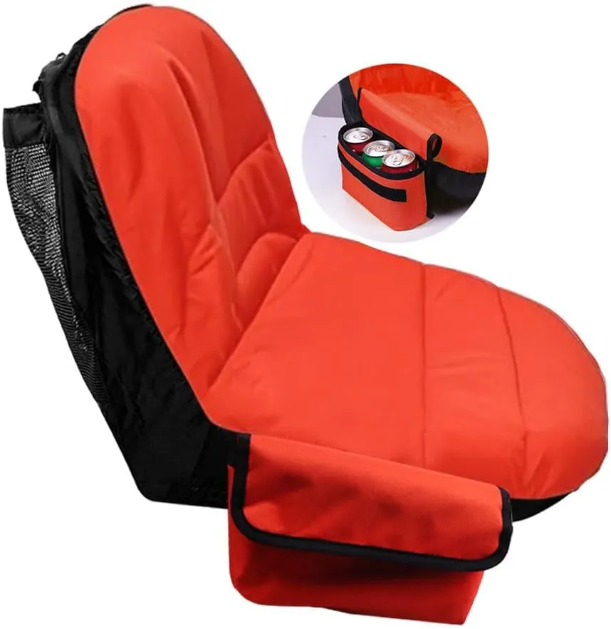 Riding Lawn Mower Seat Cover Compatible with Kubota,Tractor Seat Cover Compatible with Craftsman,for Cub Cadet,for John Deere, for Husqvarna,with Drink Pouch (Large)